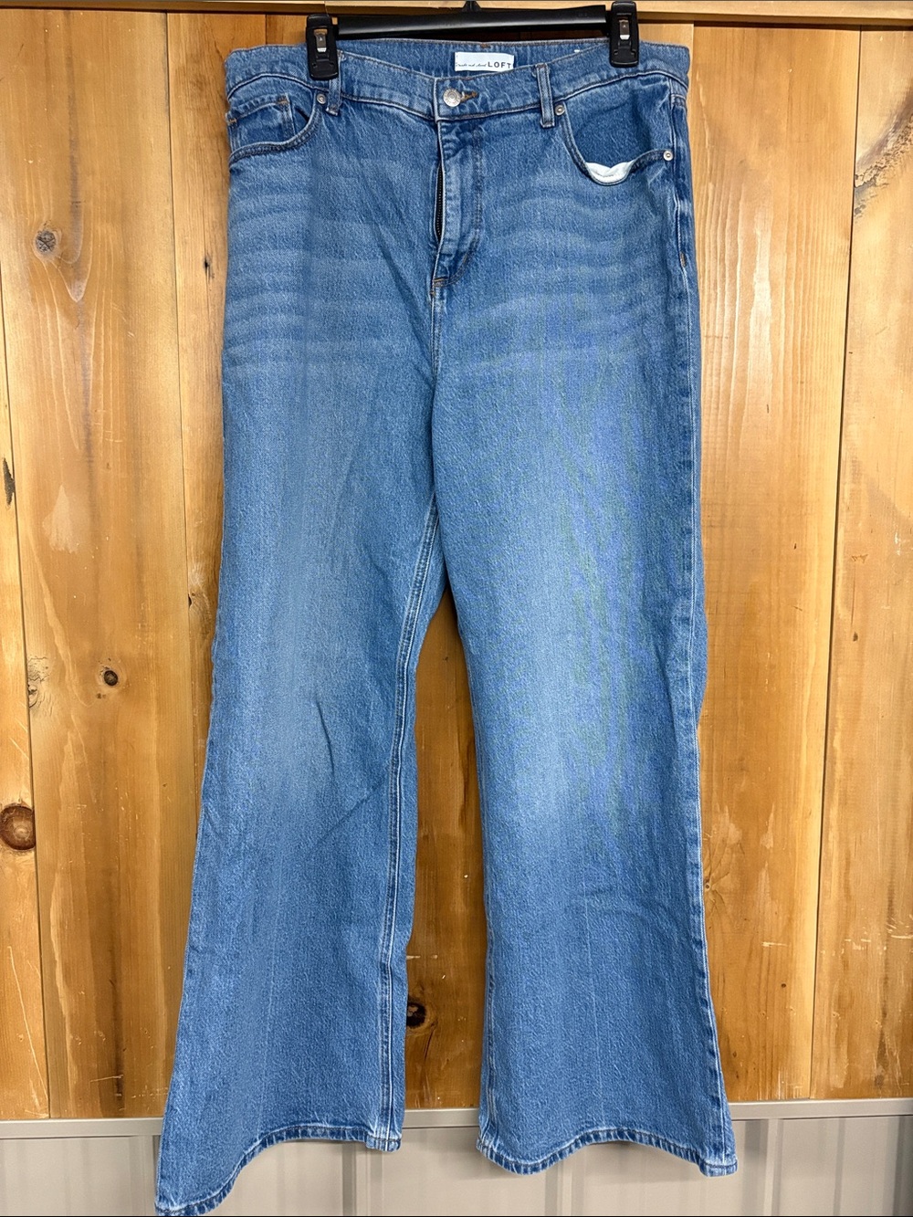 LOFT Medium Blue Wide-Leg Jeans